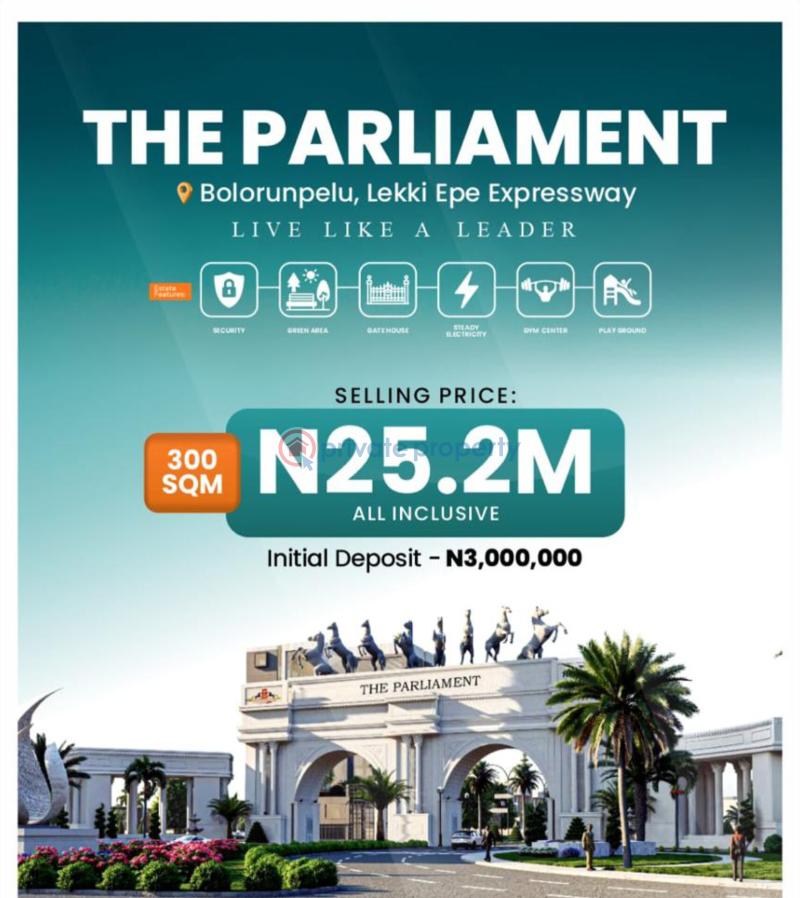 Land with c of o facing lekki epe expressway the parliament 1.0 - 1 Residential Land For Sale The Parliament 1.0 Along Lekki Epe Expressway Ibeju-Lekki Lagos - 1