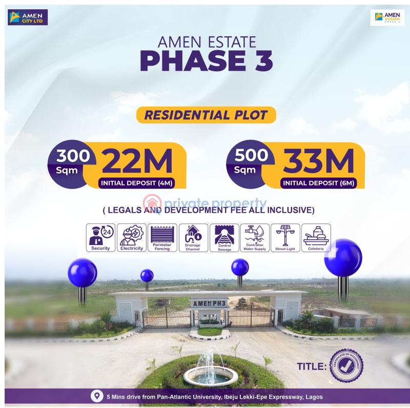 Residential Land For Sale Amen Estate Phase 3 Opposite Lekki International Airport Along Lekki Epe Expressway Lagos Eleko Ibeju-Lekki Lagos - 13