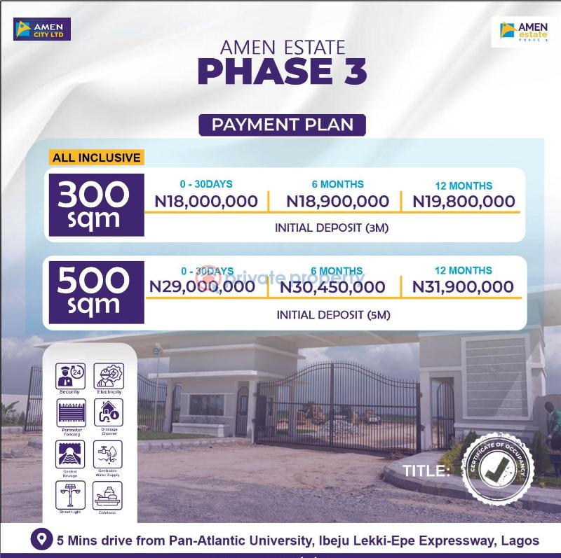 Land For Sale Amen Estate Phase 3 Opposite Lekki International Airport Lekki Epe Expressway Ibeju Lekki Lagos Eleko Ibeju-Lekki Lagos - 13