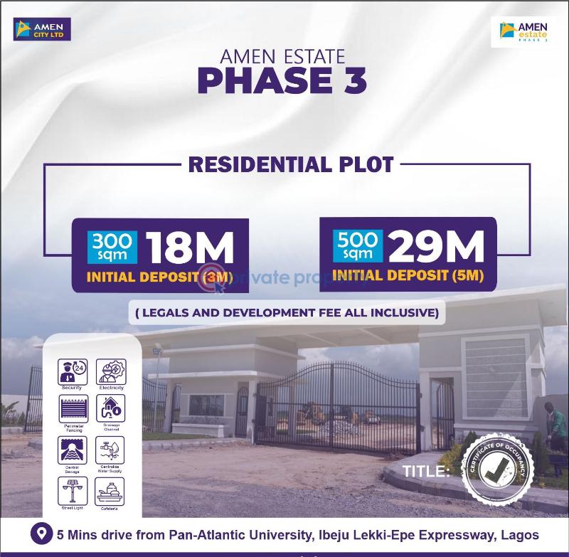 Land For Sale Amen Estate Phase 3 Opposite Lekki International Airport Lekki Epe Expressway Ibeju Lekki Lagos Eleko Ibeju-Lekki Lagos - 14