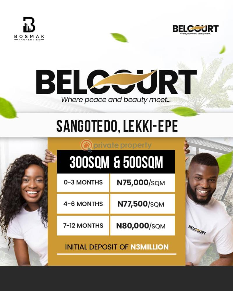 Land For Sale Belcourt Estate Adjacent Novare Shoprite Sangotedo Ajah