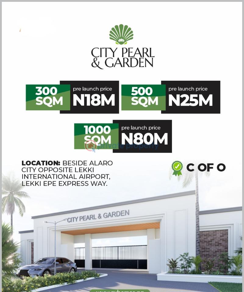 Mixed use Land For Sale City Pearl & Gardwn Estate Beside Alaro City Ibeju Lekki Lagos Eleko Ibeju-Lekki Lagos - 0