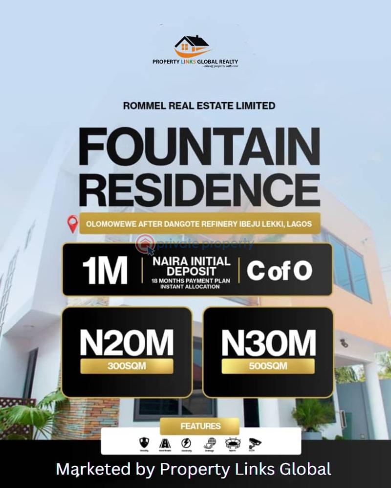Residential Land For Sale Olomowewe, Oshoroko Community, After Dangote Refinery Ibeju-Lekki Lagos