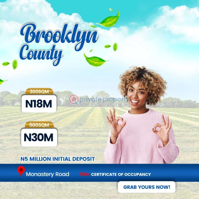 For sale Land Brooklyn County Monastery Road Behind Shoprite Sangotedo