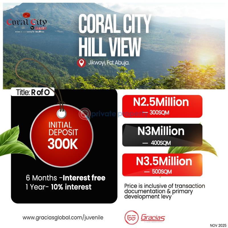 Residential Land For Sale Coral City Hill View Jikwoyi Abuja Phase 4  - 1