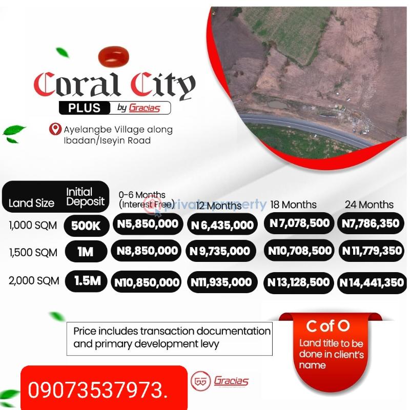 Residential Land For Sale Coral City Estate, In Ido Eruwa Road Ajibode Ibadan Oyo - 3