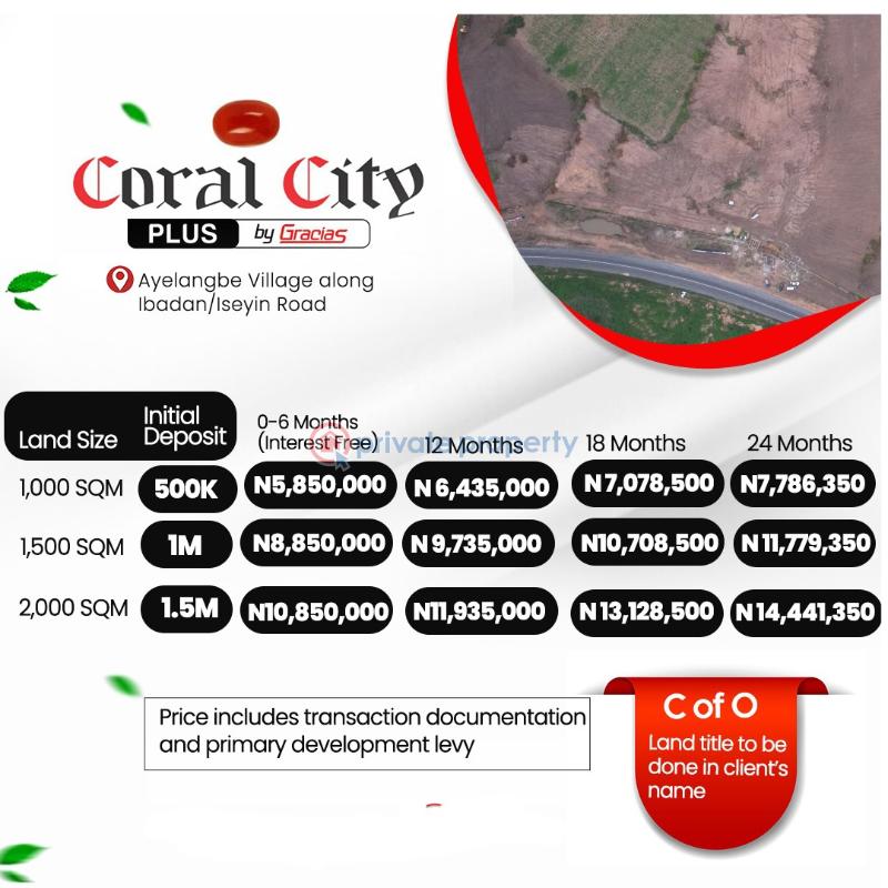 Residential Land For Sale Coral City Plus Estate Ayelangbe Community Ibadan Akinyele Ibadan Oyo - 0