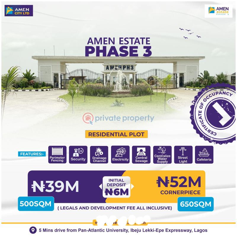 Residential Land For Sale Amen Estate Phase 3 Opposite Thr Newly Approved Lekki Int'l Airport Along Lekki Epe Expressway Aiyetoro Scheme Eleko Ibeju-Lekki Lagos - 12
