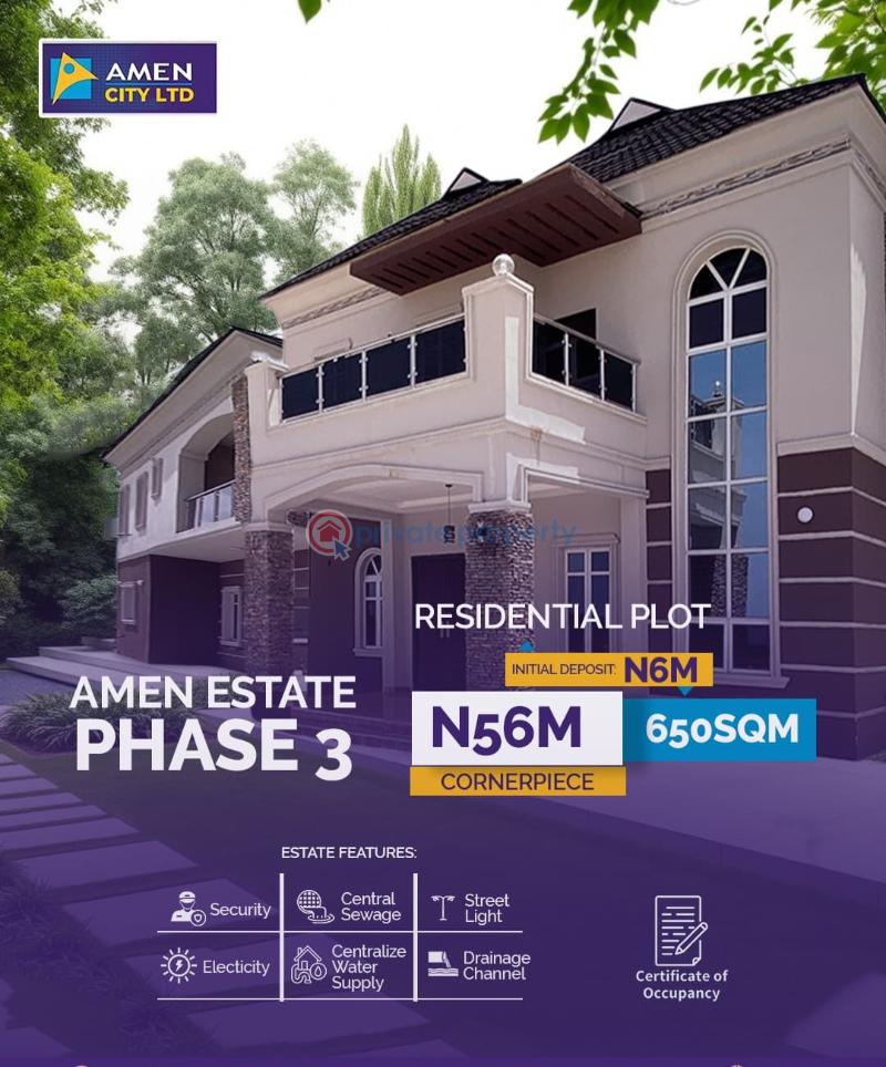 Residential Land For Sale Amen Estate Phase 3 Opposite Lekki Int'l Airport Aiyetoro Scheme Along Lekki Epe Expressway Eleko Ibeju-Lekki Lagos - 1
