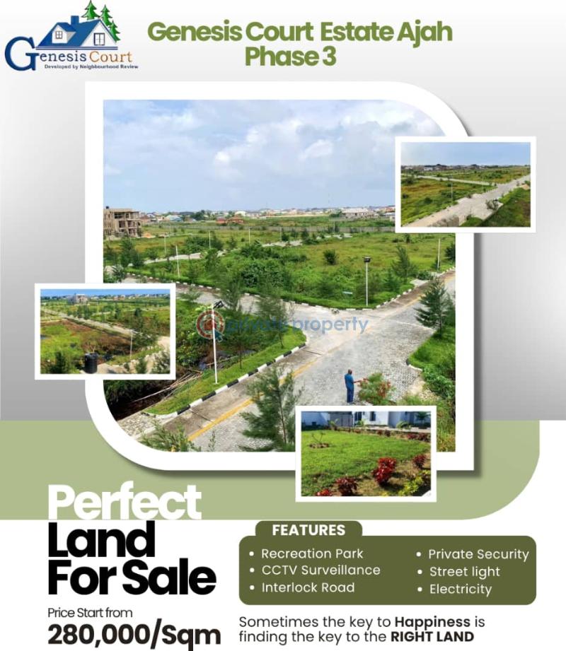 Residential Land For Sale Genesis Court 3 Pepperoni Bus Befoe Lagos Business School Abraham Adesanya Ajah Lagos - 0