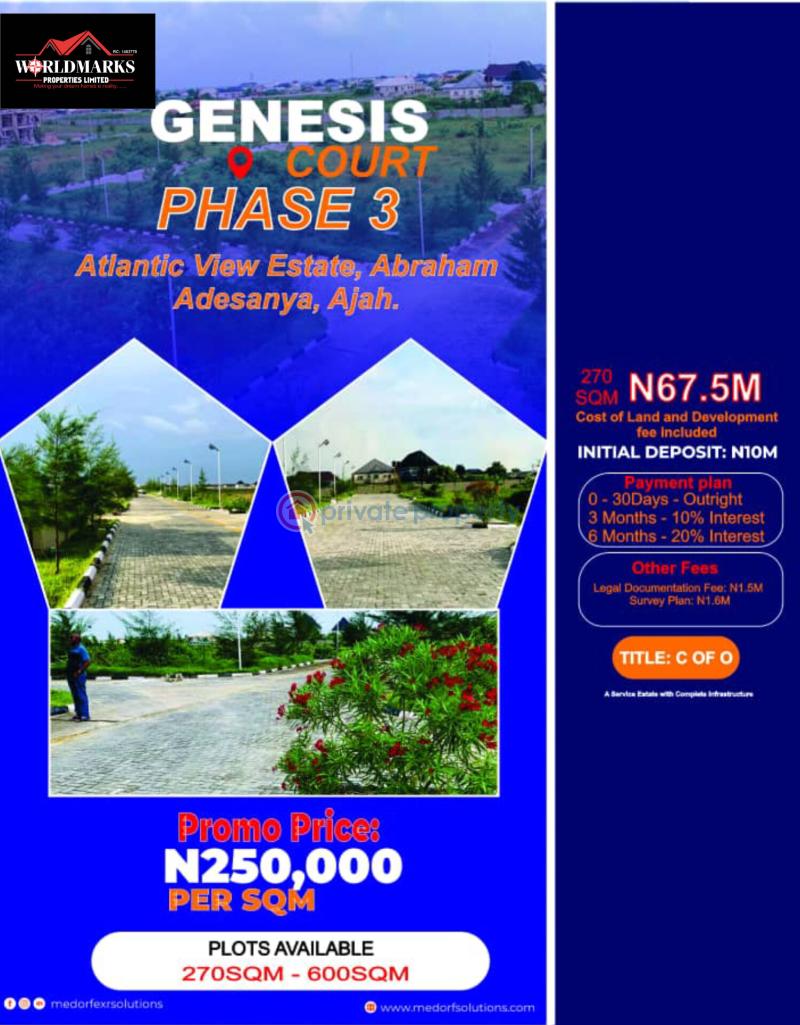 Residential Land For Sale Genesis Court 3 Abraham Adesanya Abraham Adesanya Ajah Lagos - 4