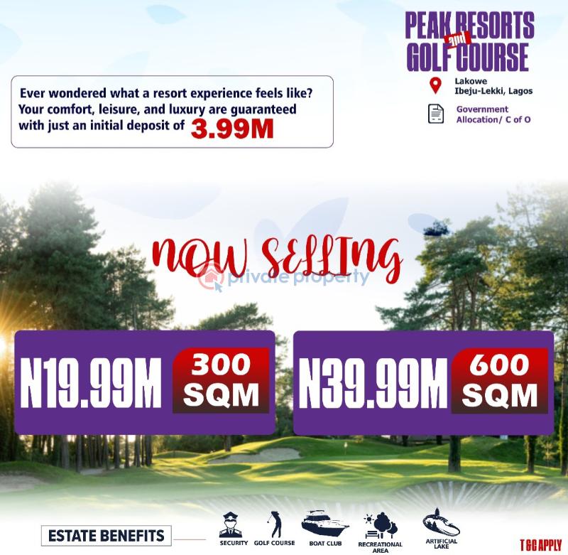 Residential Land For Sale Peak Resort And Golf Course Lakowe Ibeju Lekki Lagos Lakowe Ajah Lagos - 1