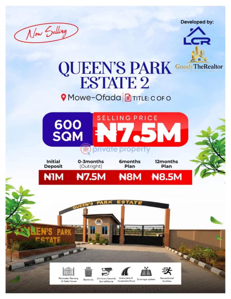 Residential Land For Sale Queens Park Estate Phase 2 Mowe Ofada Obafemi Owode Ogun - 3