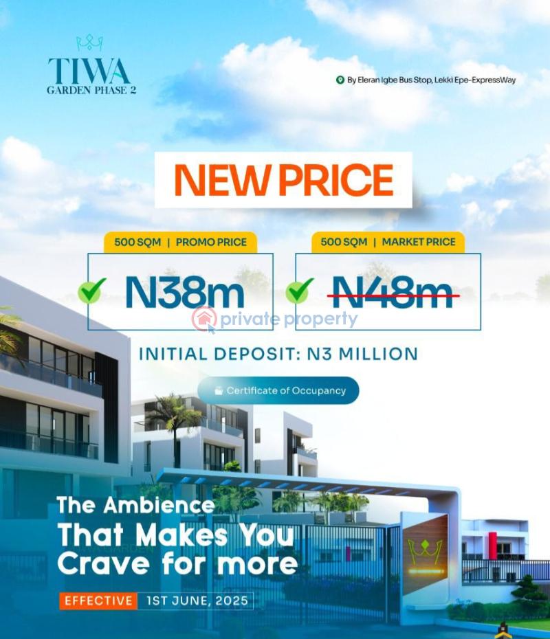 Residential Land For Sale Tiwa Garden Estate Phase 2 Along Lekki Epe Expressway Eleko Ibeju-Lekki Lagos - 0