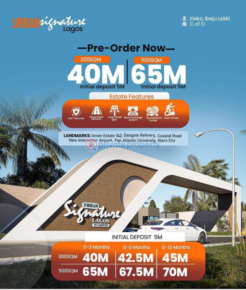 Residential Land For Sale Urban Signature Lagos Behind Amen Estate Phase 2 Eleko Ibeju Lekki Lagos Eleko Ibeju-Lekki Lagos - 2