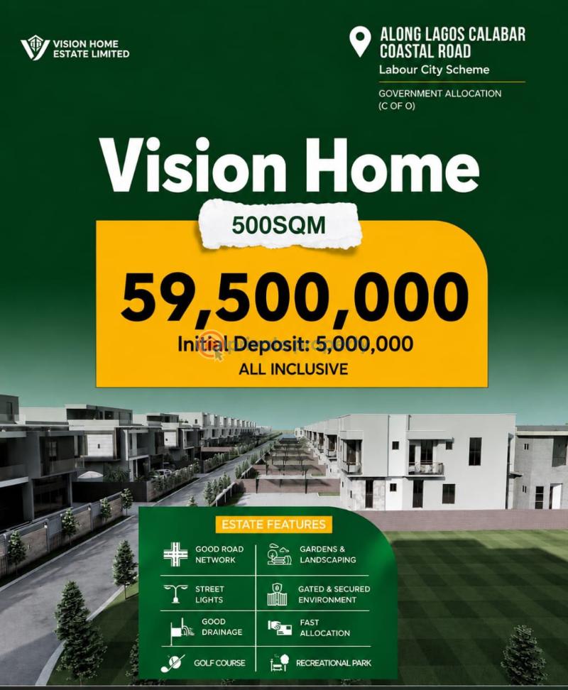 Mixed use Land For Sale Vision Home Estate Along Lekki Calabar Coastal Road Orimedu Ibeju Lekki Lagos Eleko Ibeju-Lekki Lagos - 3