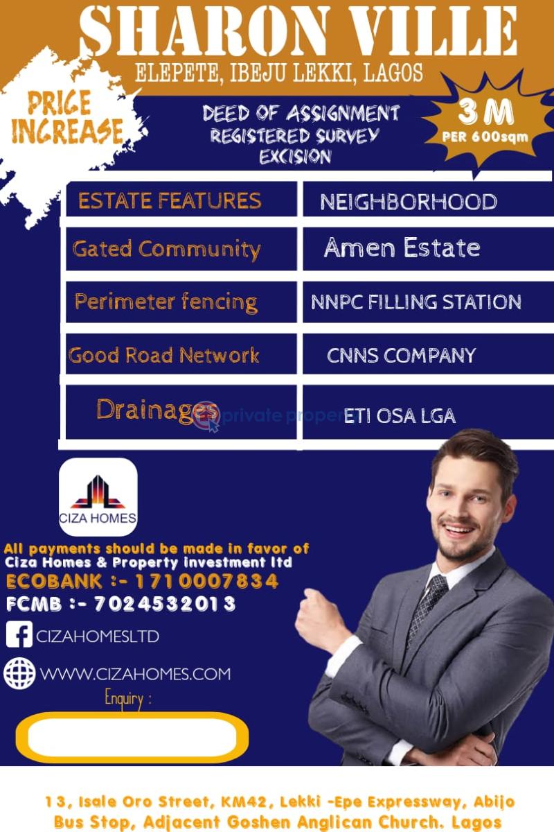 Land For Sale Sharon Ville Estate Neighborhood* Amen Estate, Nnpc