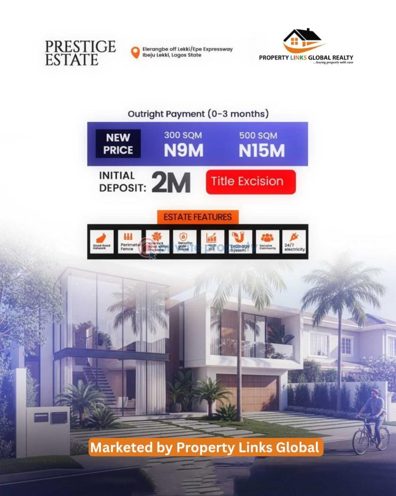 Residential Land For Sale Prestige Estate Located At Off Lekki Epe/expressway Eleran Igbe Ibeju-Lekki Lagos - 2