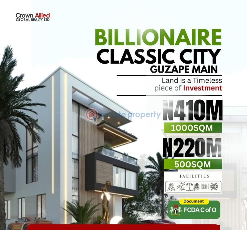 Residential Land For Sale Billionaire Classic City Estate Guzape Main Abuja Guzape Abuja Phase 1  - 0