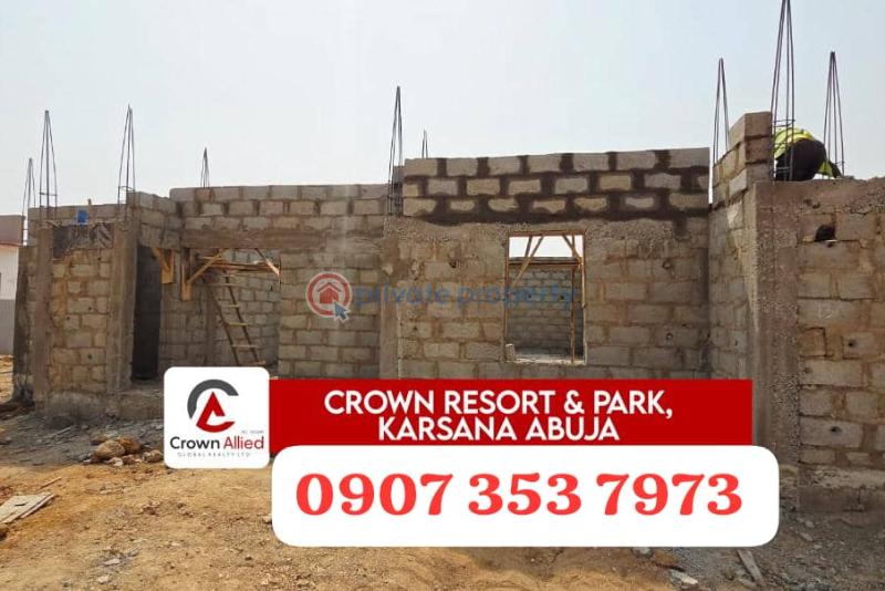Residential Land For Sale Crown Smart City Phase3, Deposit 50% To Buy Now. Karsana Abuja Phase 3  - 24