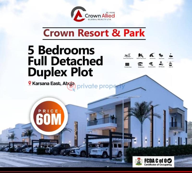 Residential Land For Sale Crown Smart City Phase3, Deposit 50% To Buy Now. Karsana Abuja Phase 3  - 26