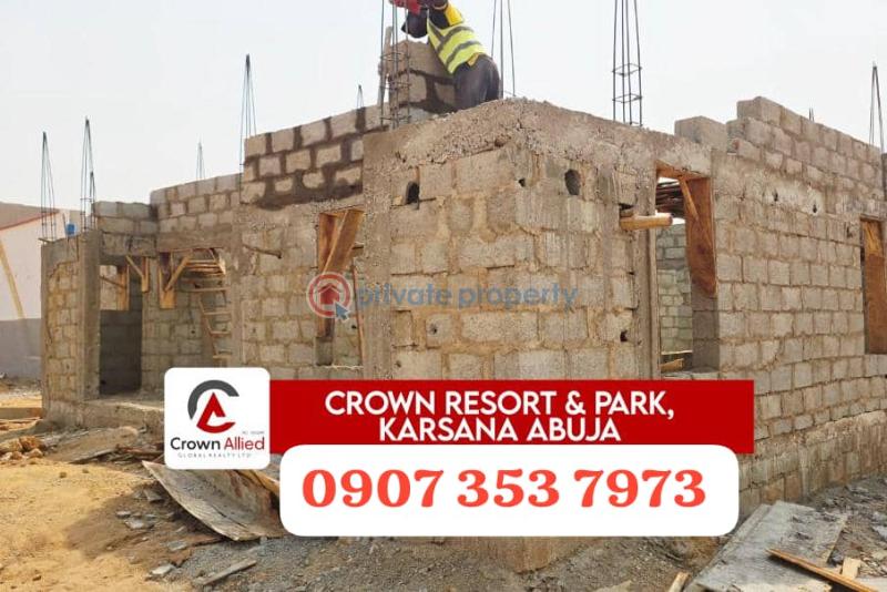 Residential Land For Sale Crown Smart City Phase3, Deposit 50% To Buy Now. Karsana Abuja Phase 3  - 22