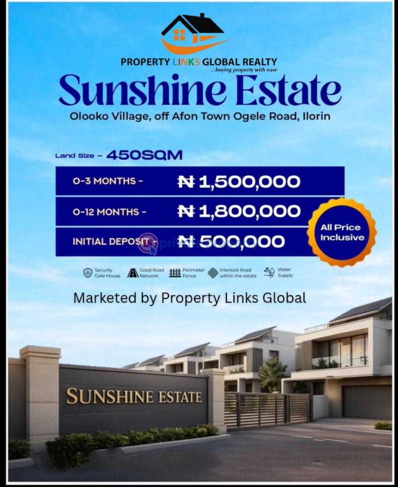 Residential Land For Sale Sunshine Estate Located At Olooko Village Off Afon Town Ogele Road Ilorin Kwara