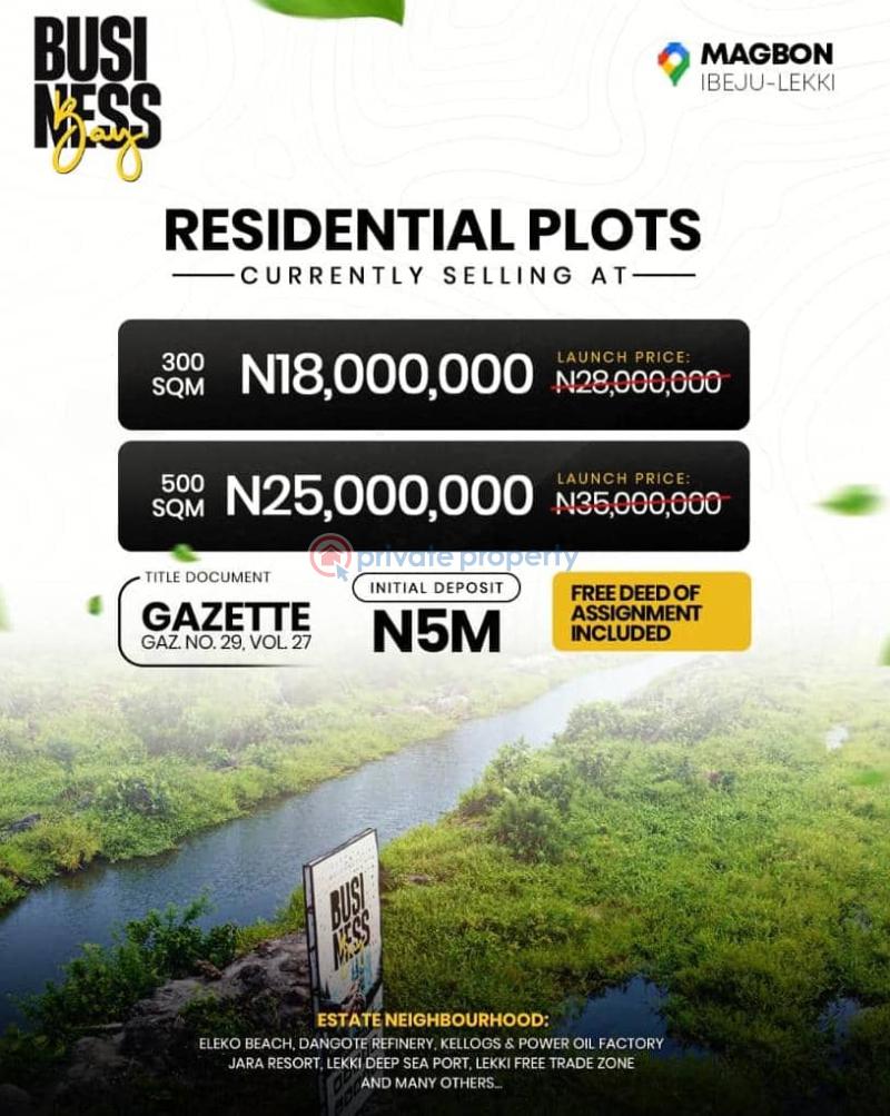 Residential Land For Sale Business Bay Located At Magbon Ibeju-Lekki Lagos - 1