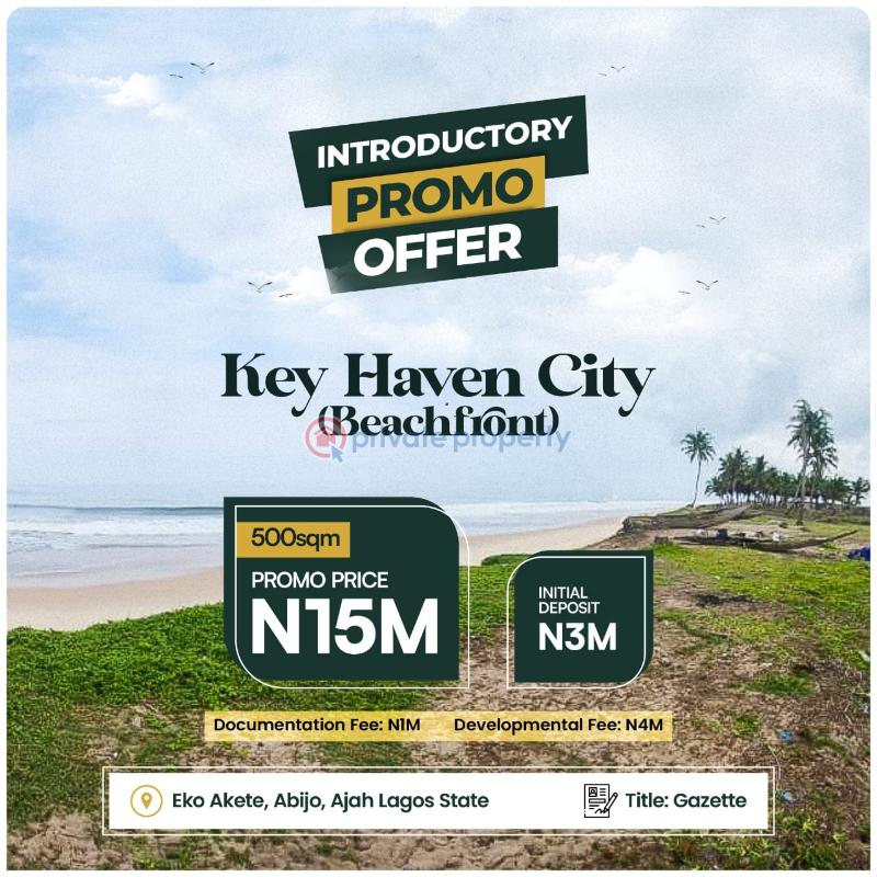 Land For Sale Key Haven City Beachfront Estate Eko Akete Abijo Ibeju Lekki Lagos Abijo Ajah Lagos - 0