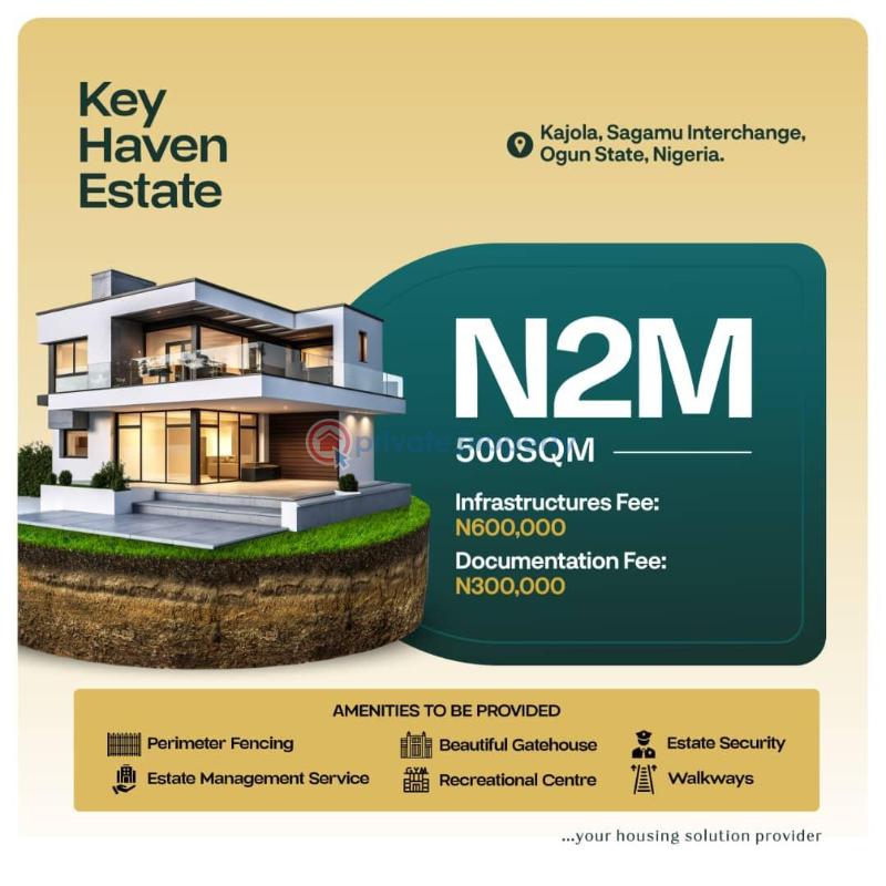 Land with good drainage, 24hours electricity in prime location - 1 Residential Land For Sale Key Haven Kajola With Pre Lunch Price Sagamu Ogun - 1