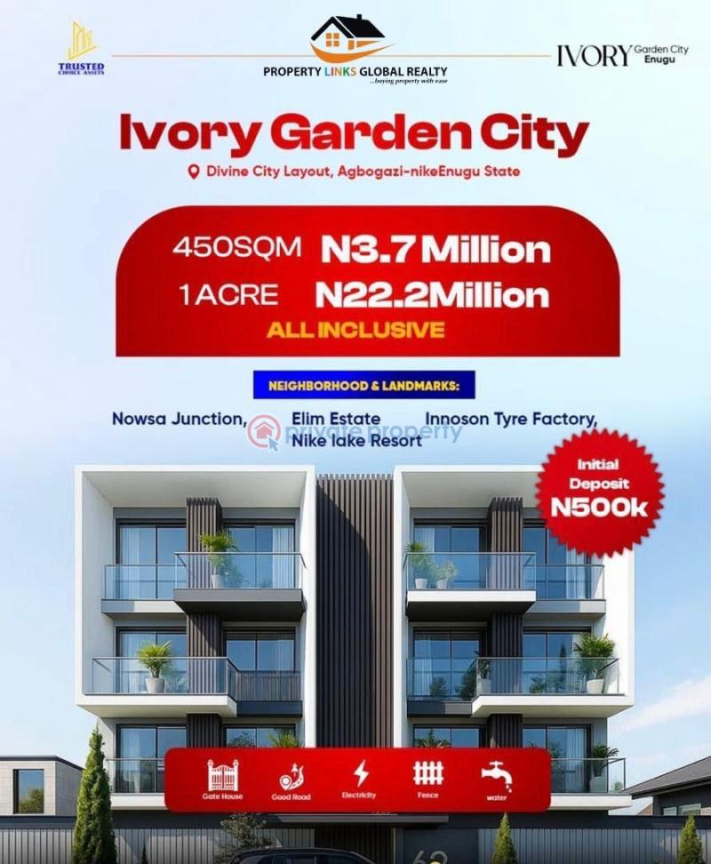 Residential Land For Sale Ivory Gardens City Estate Located At Divine City Layout Agbogazi Nike Enugu Area 