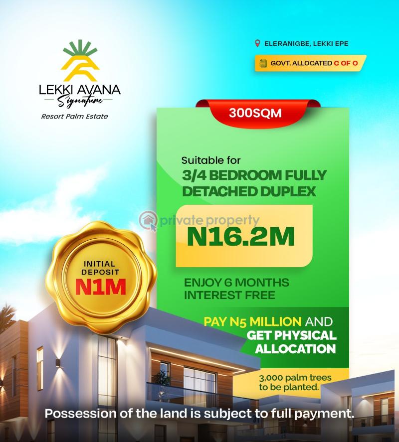 Industrial Land For Sale Lekki Avana Signature Resort Palm Estate Selling On Prelaunch Prices Eleran Igbe Ibeju-Lekki Lagos - 1