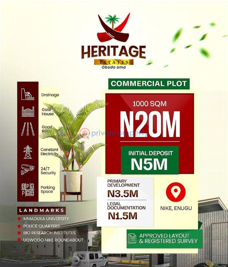 Mixed use Land For Sale Heritage Estate Nike Enugu State Enugu Suburb Enugu Area  - 12
