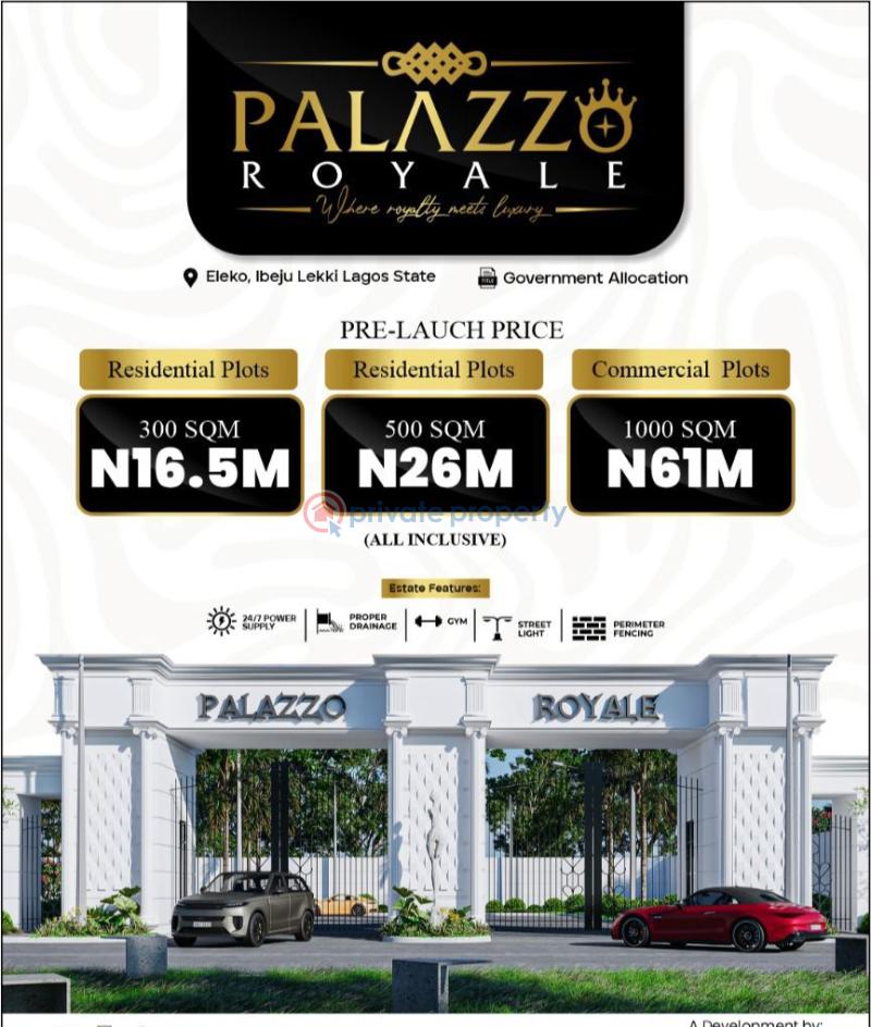 Mixed use Land For Sale Palazzo Royale Estate Behind Pan Atlantic University Eleko Ibeju Lekki Lagos Eleko Ibeju-Lekki Lagos - 1