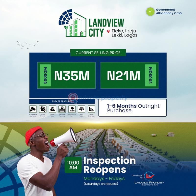 Residential Land For Sale Landview City Estate Opposite Amen Estate Phase 1 Eleko Beach Road Eleko Ibeju-Lekki Lagos - 3
