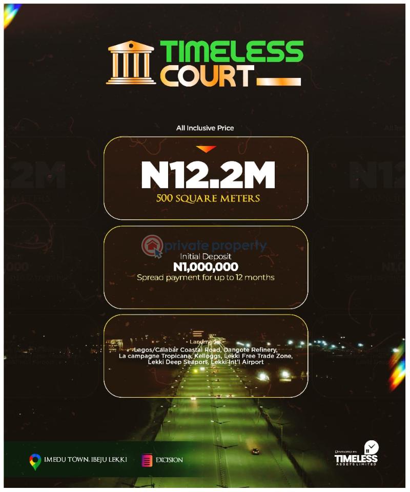 Residential Land For Sale Timeless Court Estate, Imedu Town La Campaigne Tropicana Ibeju-Lekki Lagos
