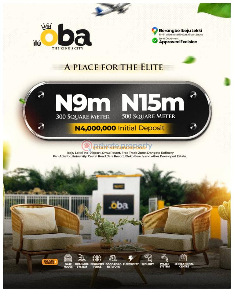 Residential Land For Sale Ilu Oba The Kings City Located At Elerangbe Ibeju-Lekki Lagos