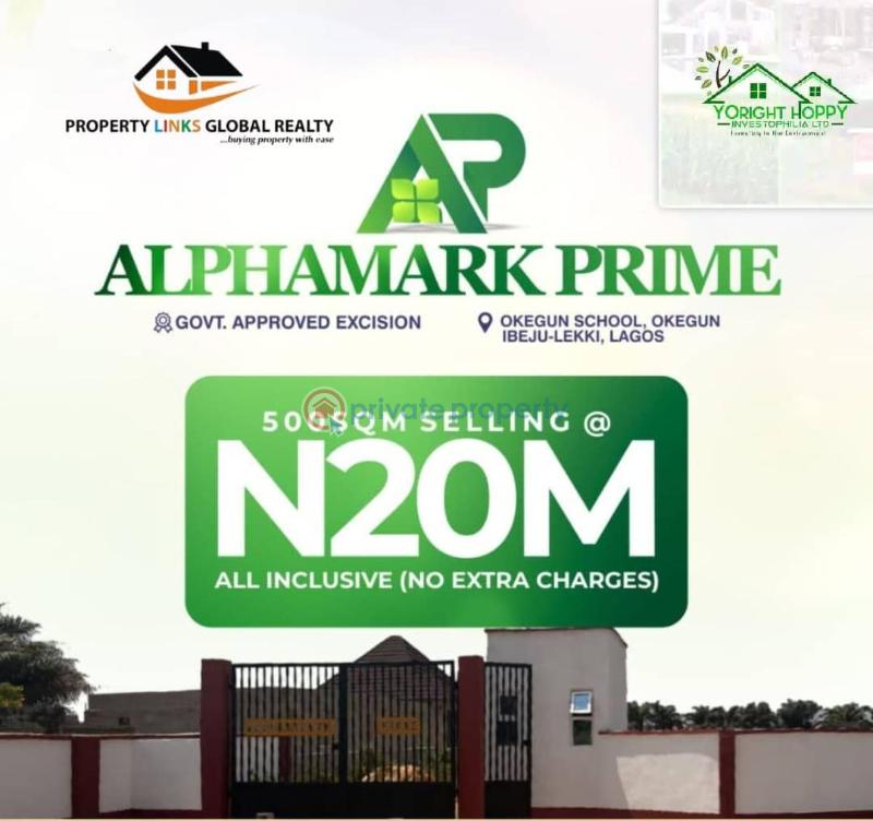 Mixed use Land For Sale Alphamark Prime In Okeogun School, Okegun, Ibeju Lekki, Very Close To Approved Lekki International Airport, Alaro City, Lagos State Logistics Hub, Alphamark Capital Garden, Lekki Pan Atlantic University Etc. Ikegun Ibeju-Lekki Lagos - 4