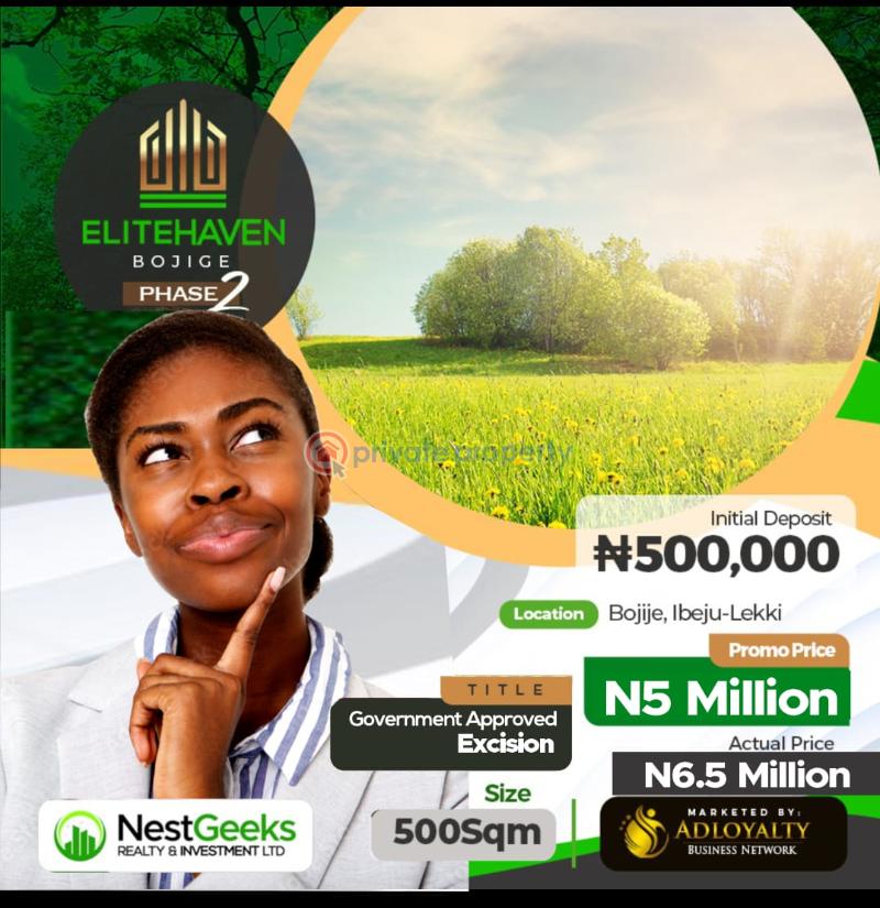 For sale Land Elitehaven Phaed 2 Bogije Ibeju Lekki Expressway Ajah