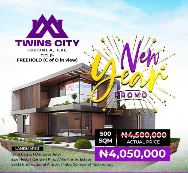 Mixed use Land For Sale Twins City Estate Igbonla Epe Lagos