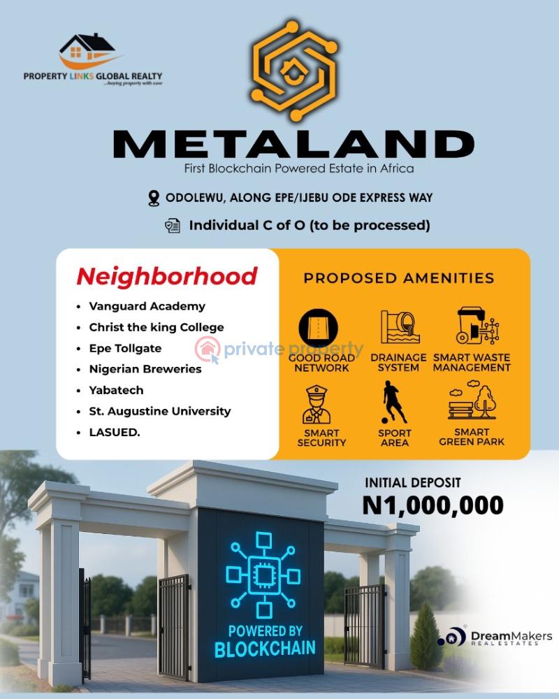 Residential Land For Sale Metaland Estate Located At Odolewu With Instant Allocation Ijebu Ode Ogun - 1