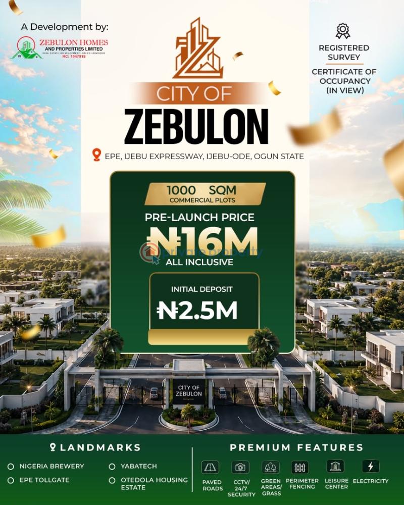 Residential Land For Sale City Of Zebulon Suitated In The Heart Of Epe Ijebu Ode Ogun