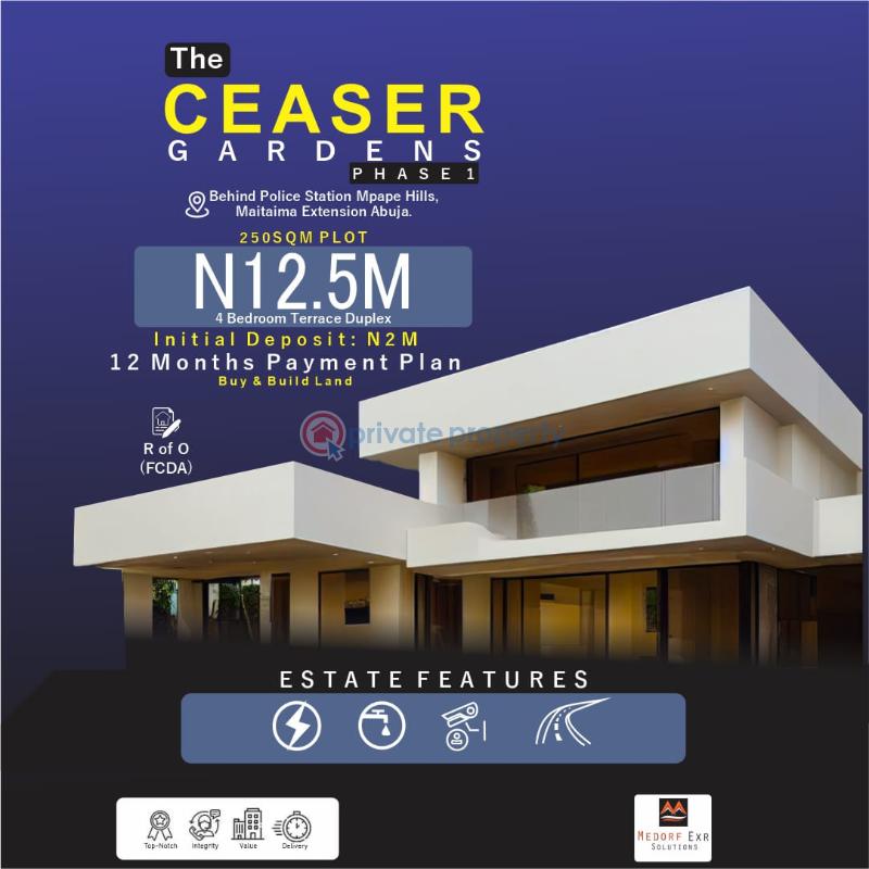 Land For Sale Ceaser Garden Phase 1 Mpape Hill Maitama Extension Abuja Maitama Abuja Phase 1  - 1