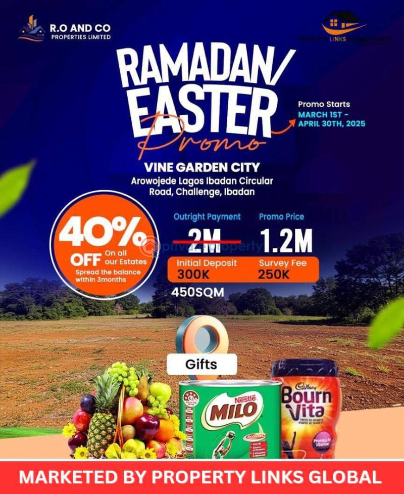 Residential Land For Sale Vine Garden City Estate Along Lagos Ibadan Circular Road,arowojede, Challenge, Ibadan Oyo State Nigeria Ibadan Oyo