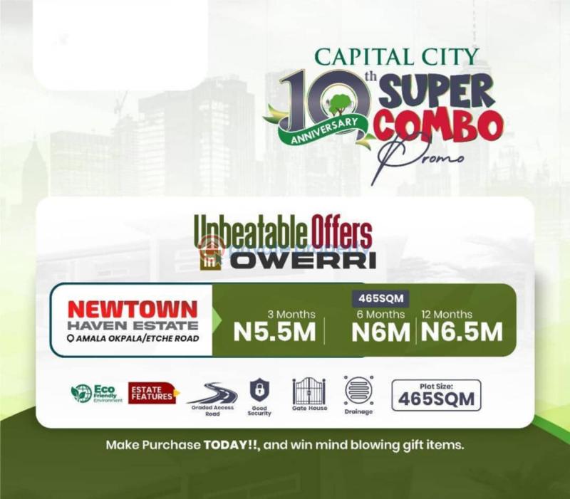 Mixed use Land For Sale Newtown Heaven City Located At Amala Okpala Etche Road Owerri Imo