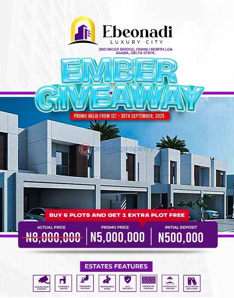 Mixed use Land For Sale Ebeonadi Luxury City Estate In Osimili North Asaba Delta