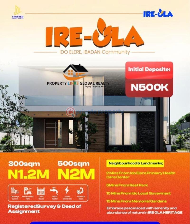 Residential Land For Sale Ore Ola Estate Located At Ido Elere Selling Fast Ido Ibadan Oyo