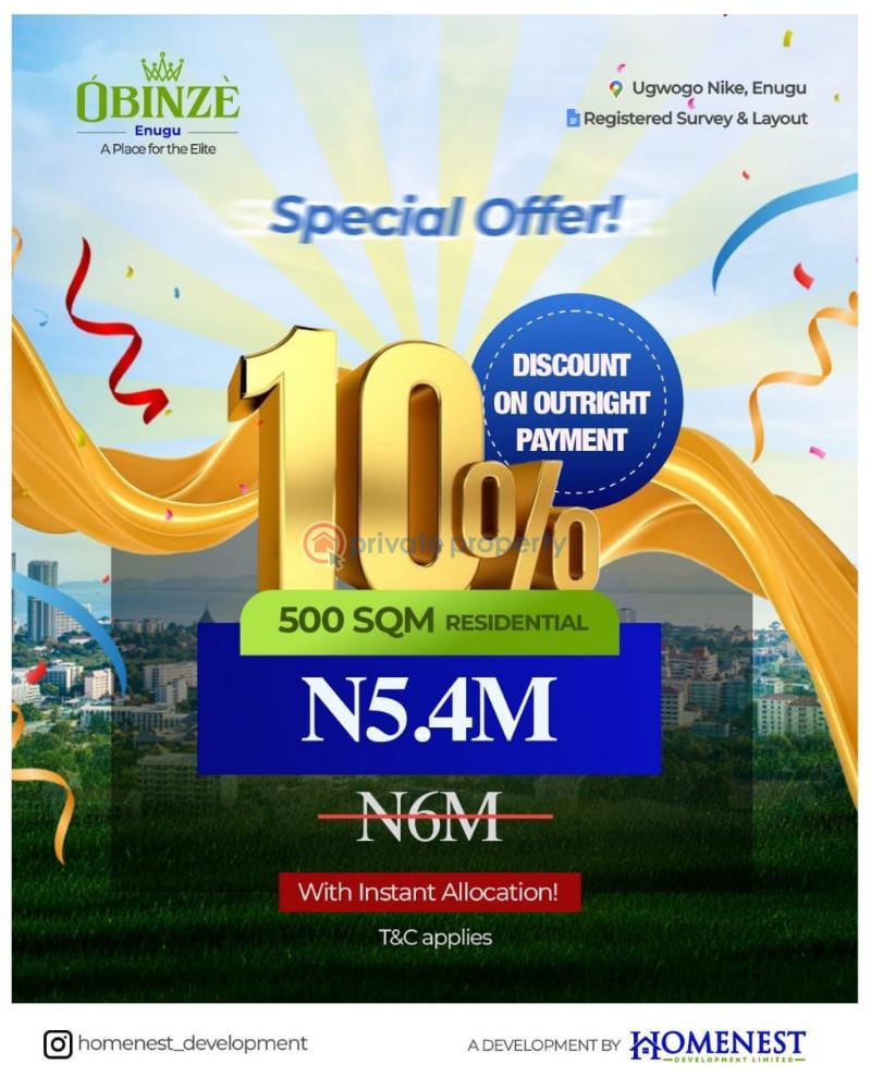 3 bedroom Residential Land For Sale Ugwogo Nike Enugu Suburb Enugu Area 