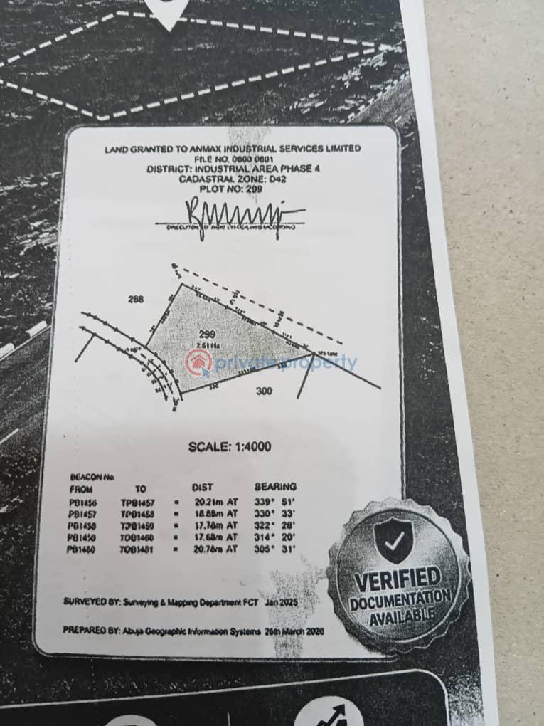 Industrial Land For Sale Idu Industrial Abuja Phase 3 