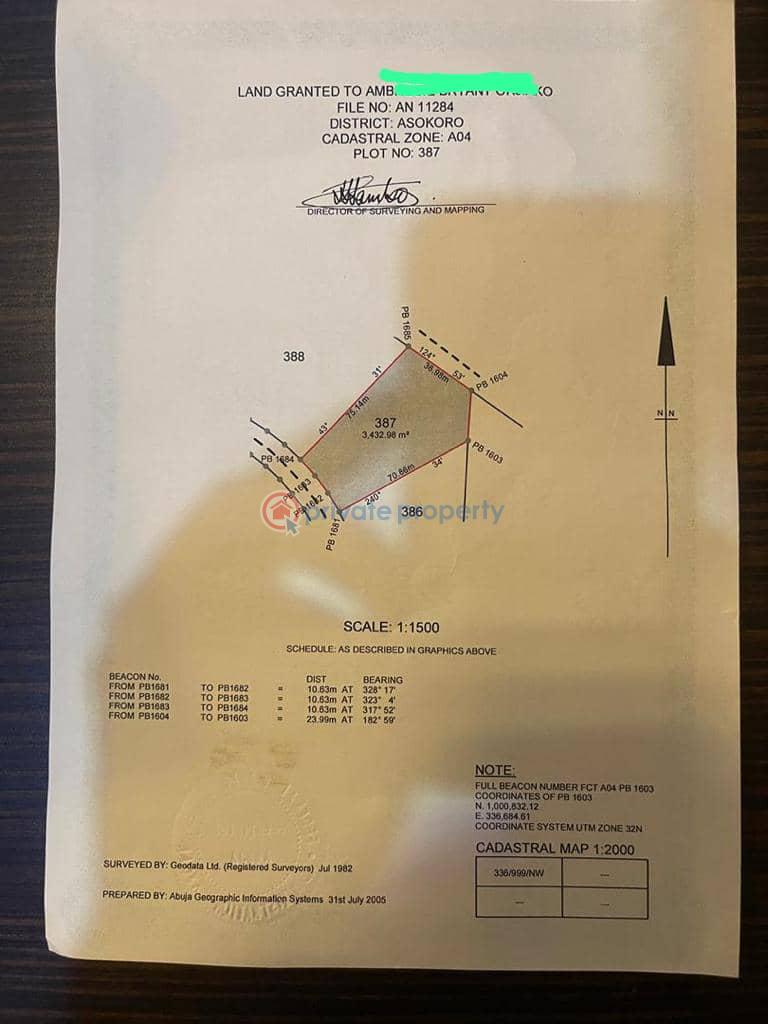 Land For Sale Asokoro Abuja Phase 1 